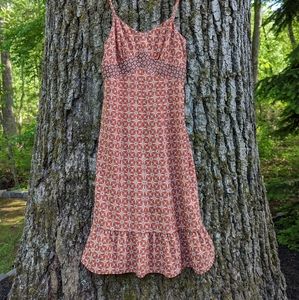 Delicate Ann Taylor orange summer dress